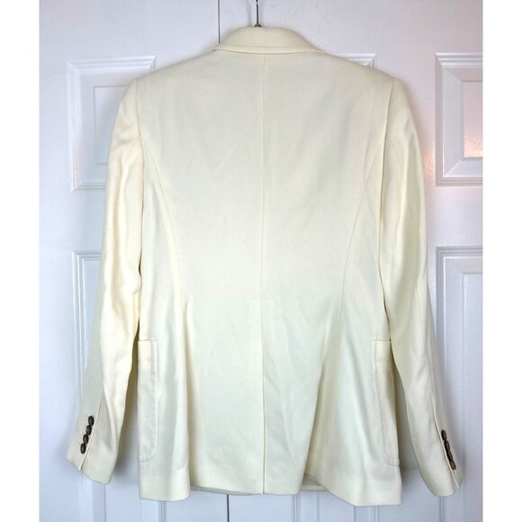 Reiss Women's Ember Cream Off White Tailored Single Breasted One Button Blazer 6 - Picture 8 of 16